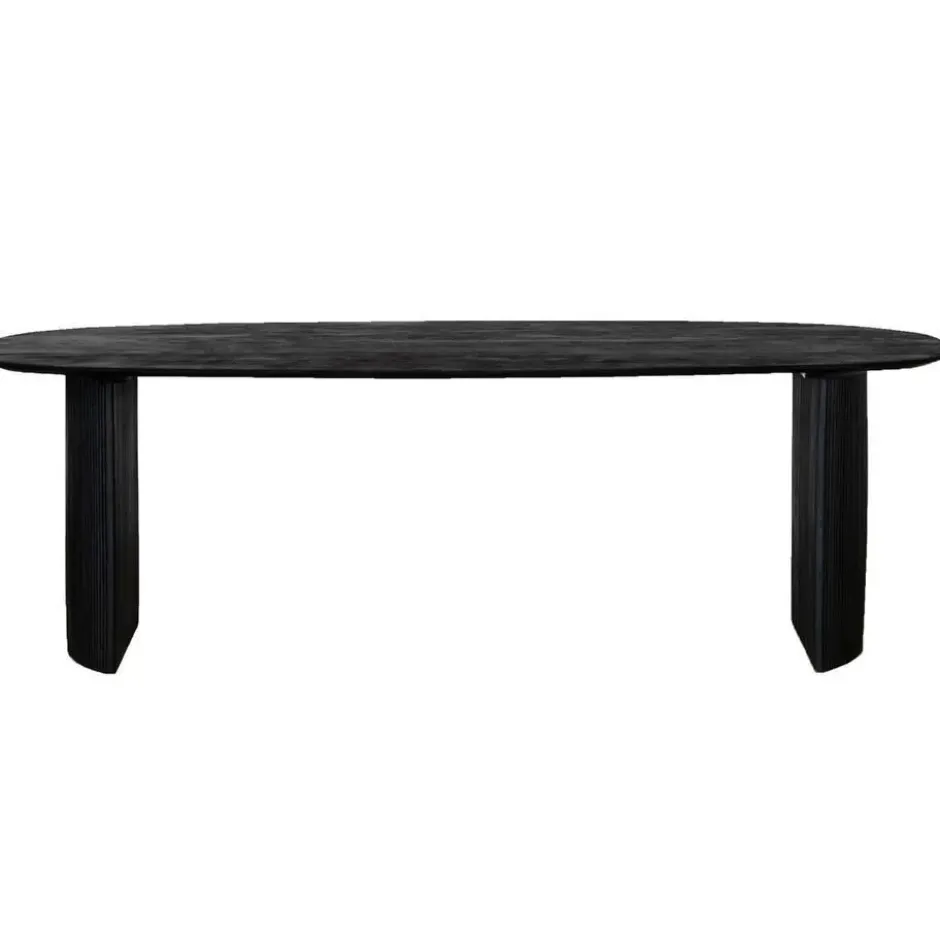 Eettafel Deens Ovaal 300cm - Zwart Mangohout - Feline