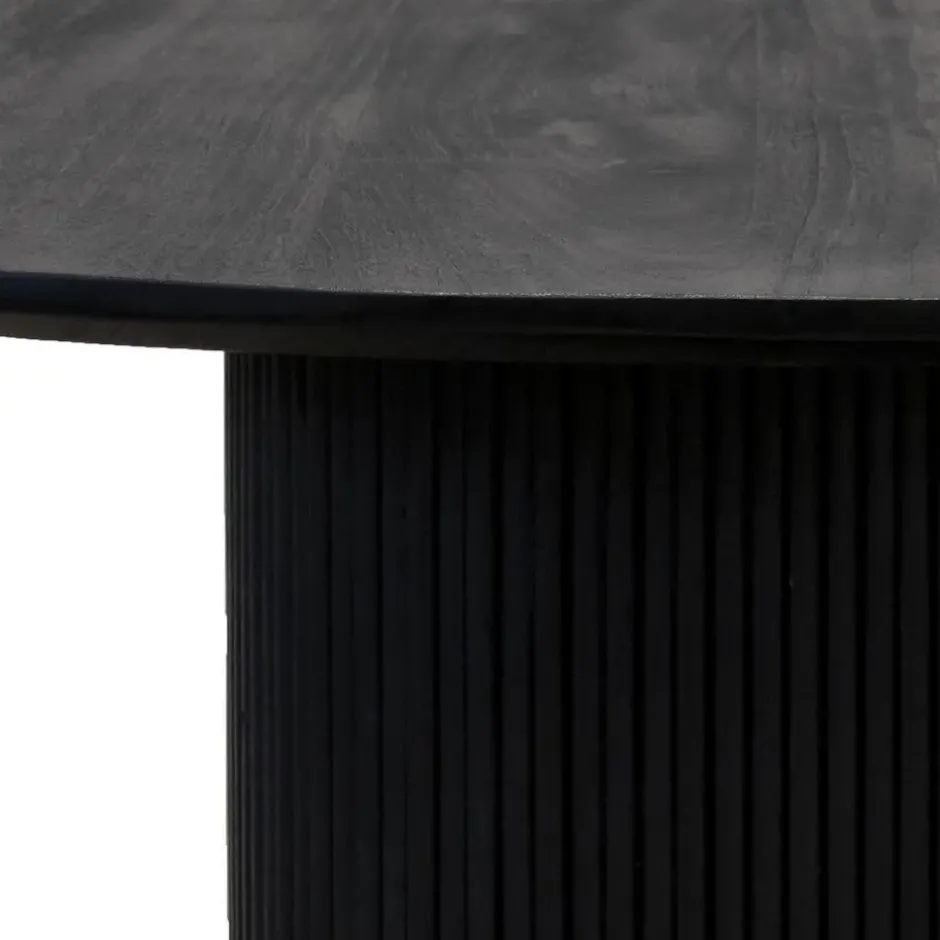 Eettafel Deens Ovaal 300cm - Zwart Mangohout - Feline