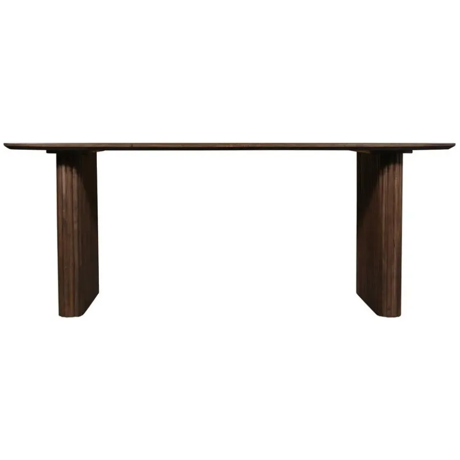 Eettafel Deens Ovaal - Donkerbruin Mangohout - 240x100x76cm - Juro