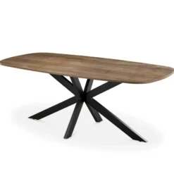 Eettafel Deens Ovaal - Donkerbruin Hout - 200x100x76cm - Jaimy