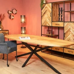 Eettafel Deens Ovaal Naturel - 200x100x76cm - Elegance