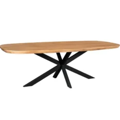 Eettafel Deens Ovaal Naturel Hout - 200x100x76cm - Madison