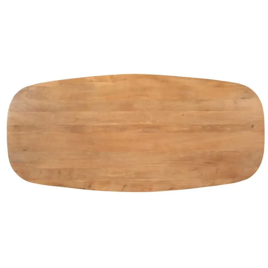 Eettafel Deens Ovaal Naturel Hout - 200x100x76cm - Madison