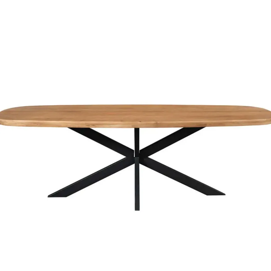 Eettafel Deens Ovaal Naturel Hout - 200x100x76cm - Madison