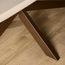 Eettafel Deens Ovaal Zandkleur Hout - 200x100x76cm - Madison