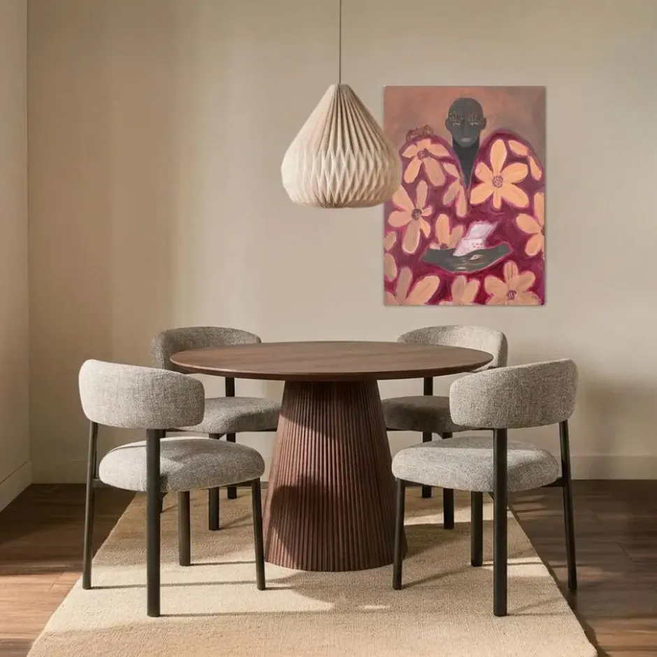 Eettafel Donkerbruin Mangohout - 130x130x76cm - Salvador