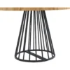 Eettafel FIRELA - Uitschuifbaar - Zwart Natuurlijk licht Hout paneel