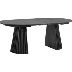 Eettafel Irene - zwart - uitschuifbaar