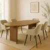 Eettafel Japandi Sara 210x100cm Walnoot Rechthoekig