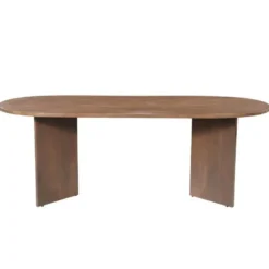 Eettafel Japandi Sara 210x100cm Walnoot Rechthoekig