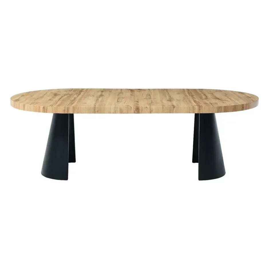 Eettafel JARELIA - Uitschuifbaar - Natuurlijk licht Hout paneel