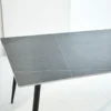 Eettafel Jules 150x80 cm marmerlook grijs - Stoneware - Grijs