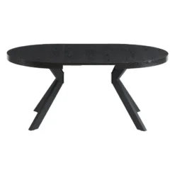 Eettafel KOMONI - 4 plaatsen, 6 plaatsen, 8 plaatsen - Zwart Hout, paneel