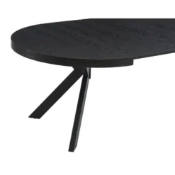 Eettafel KOMONI - 4 plaatsen, 6 plaatsen, 8 plaatsen - Zwart Hout, paneel