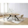 Eettafel KOMONI - Uitschuifbaar - Natuurlijk licht Hout paneel