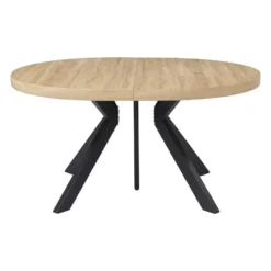 Eettafel KOMONI - Uitschuifbaar - Natuurlijk licht Hout paneel