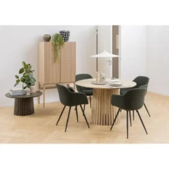 Eettafel Liva - licht eiken - Ø120 cm