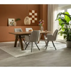 Eettafel Mandy - mangohout - 75x200x94cm