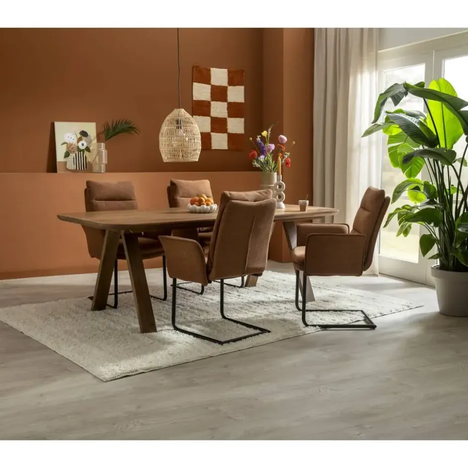 Eettafel Mandy - mangohout - 75x180x92cm