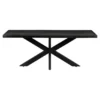 Eettafel Memphis Black 140x90cm Rechthoekig Zwart