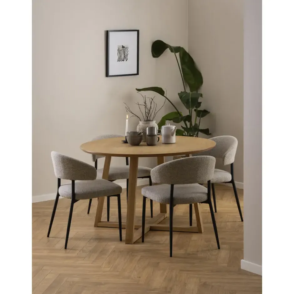 Eettafel Mia - eiken - Ø120 cm