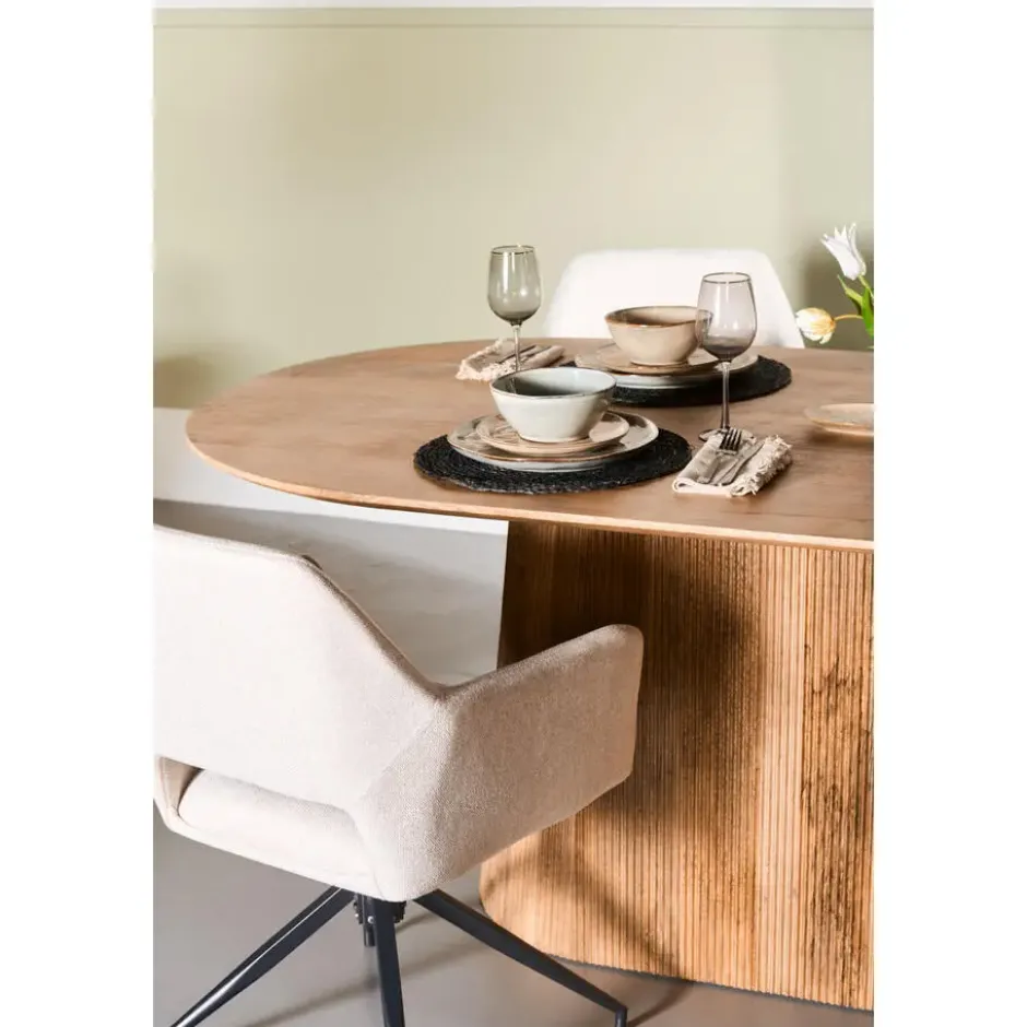 Eettafel Mokka - Lichtbruin 200cm
