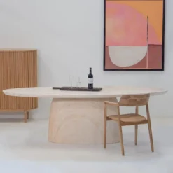 Eettafel Ovaal 200cm - Naturel Betonlook - Myrna