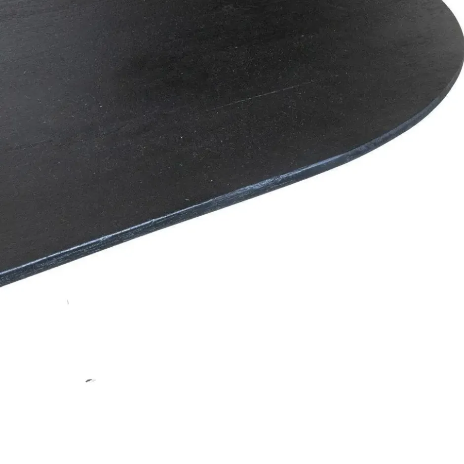 Eettafel Ovaal 200cm - Zwart - Hout - Eettafel Ava