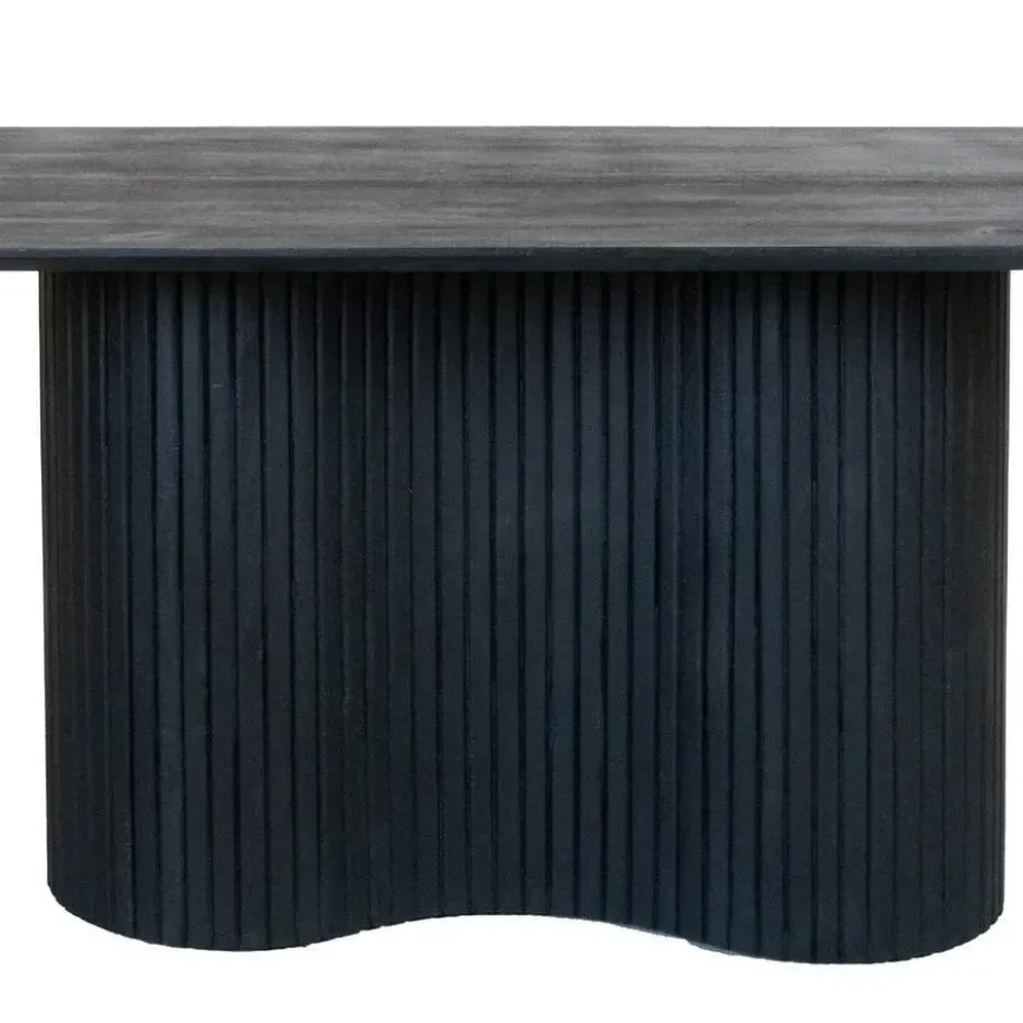 Eettafel Ovaal 200cm - Zwart - Hout - Eettafel Ava
