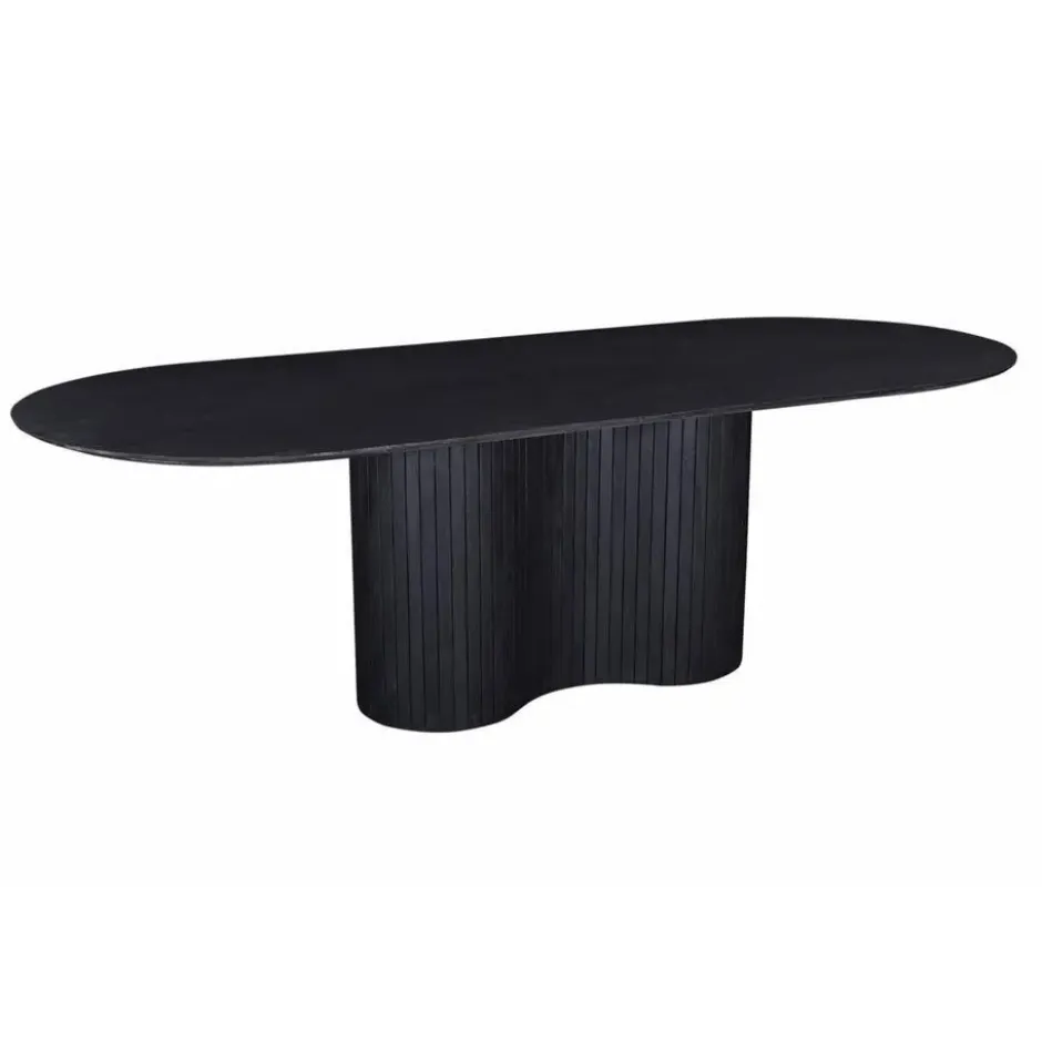 Eettafel Ovaal 200cm - Zwart - Hout - Eettafel Ava
