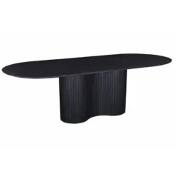 Eettafel Ovaal 200cm - Zwart - Hout - Eettafel Ava