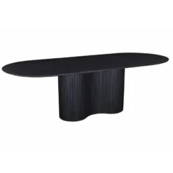 Eettafel Ovaal 300cm - Zwart - Hout - Eettafel Ava