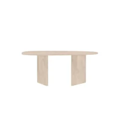 Eettafel Ovaal Naturel Hout - 180x90x75cm - Grönvik