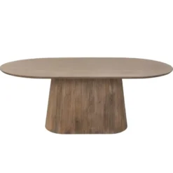 Eettafel Ovaal Naturel Hout - 160x100x76cm - Salvador