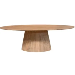 Eettafel Ovaal Naturel Hout - 210x110x76cm - Solana