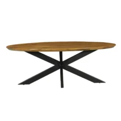 Eettafel Ovaal Naturel Mangohout - 160x90x76cm - Brandy