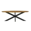 Eettafel Ovaal Naturel Mangohout - 240x110x76cm - Brandy