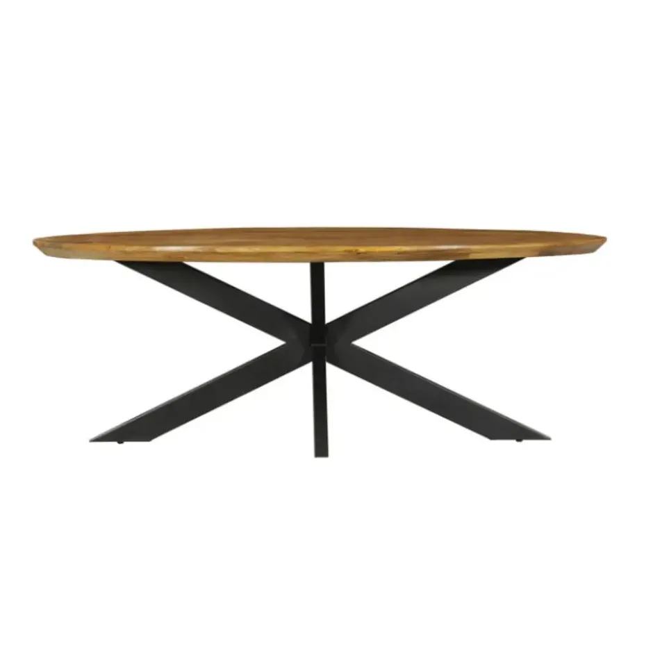 Eettafel Ovaal Naturel Mangohout - 240x110x76cm - Brandy