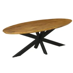 Eettafel Ovaal Naturel Mangohout - 240x110x76cm - Brandy