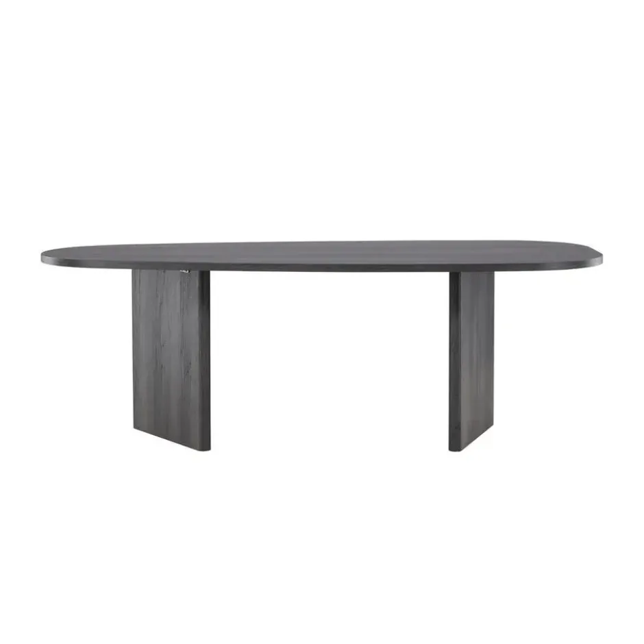 Eettafel Ovaal Zwart 220cm - Fineer - 6-8 Personen - Tafel Grönvik