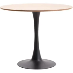Eettafel 4 Personen Ronde Houten Basis Metaal
