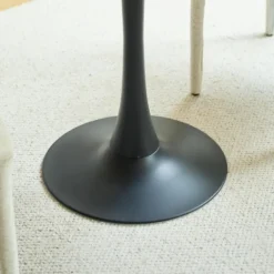 Eettafel 4 Personen Ronde Houten Basis Metaal