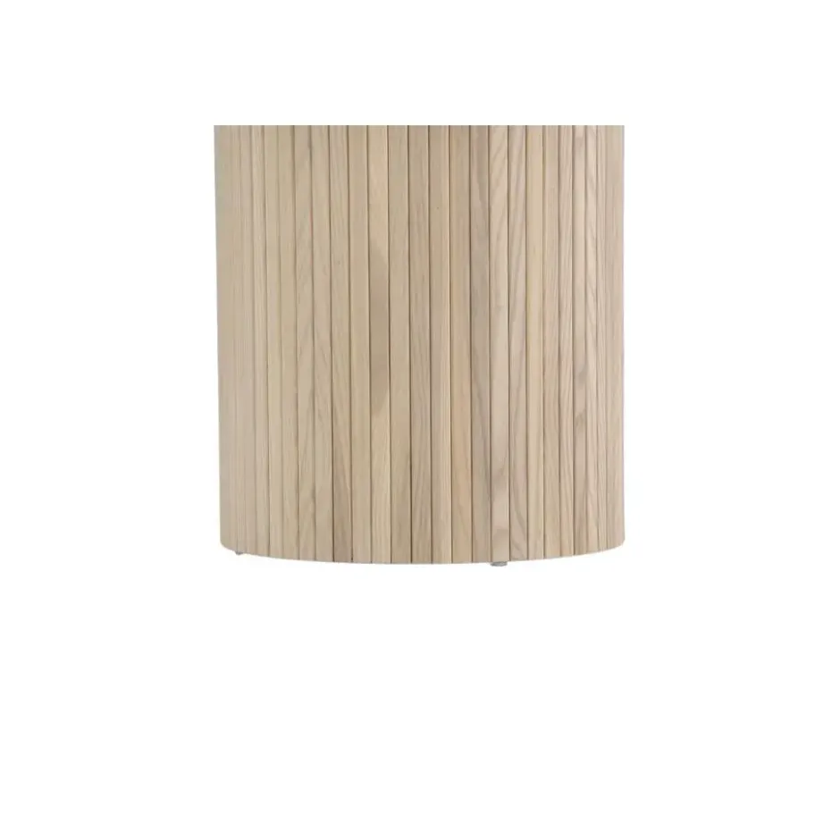 Eettafel Rond Beige 110cm - Fineer - Scandinavisch