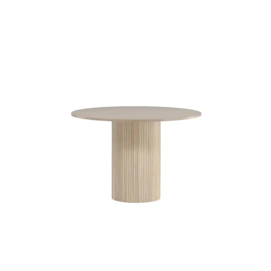Eettafel Rond Beige 110cm - Fineer - Scandinavisch