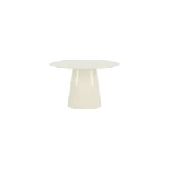 Eettafel Rond Beige Hout - Ø120x75cm - Lanzo