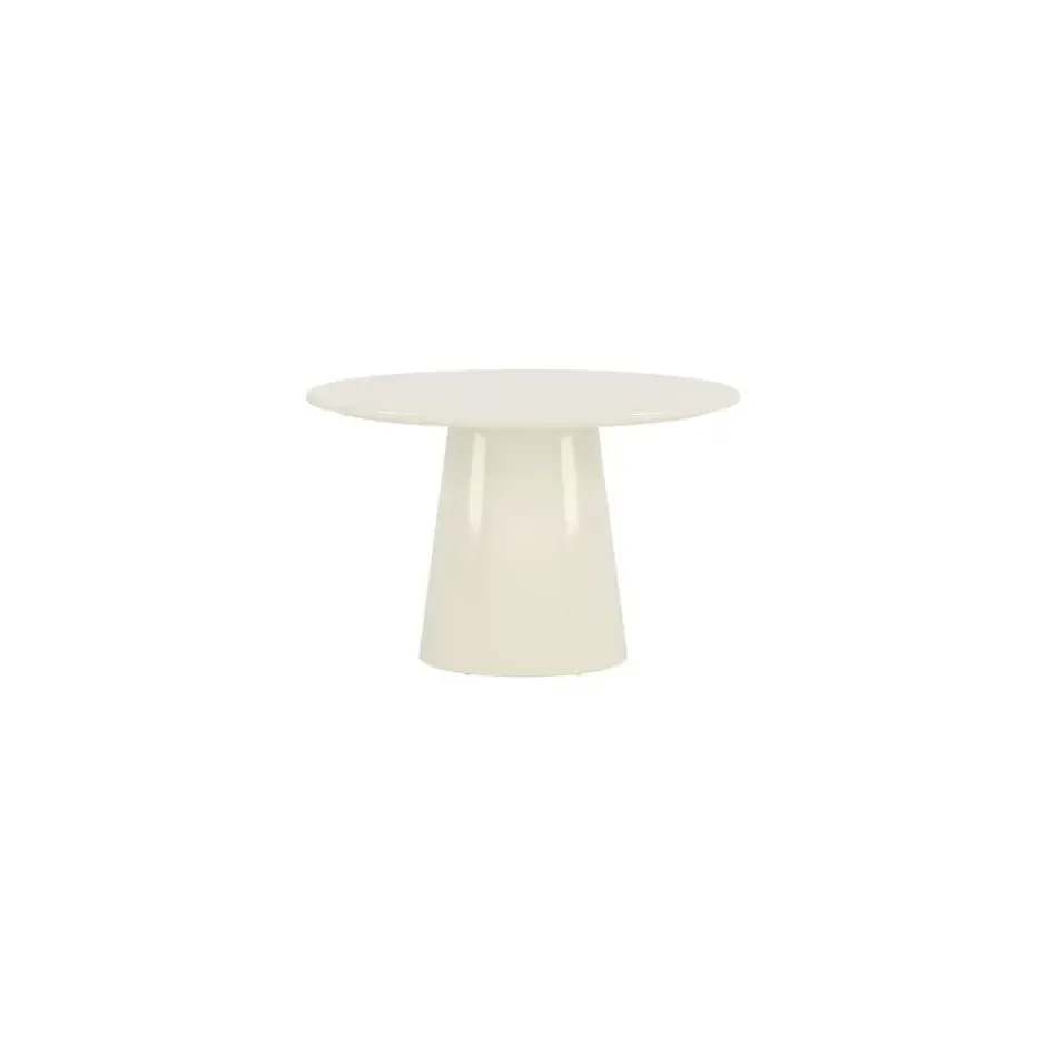 Eettafel Rond Beige Hout - Ø120x75cm - Lanzo