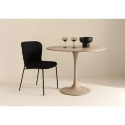 Eettafel Rond - Beige MDF - 100x100x75cm - Glade