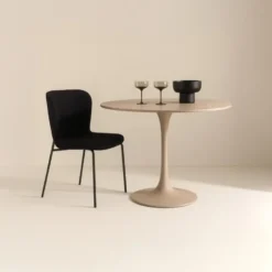 Eettafel Rond - Beige MDF - 100x100x75cm - Glade