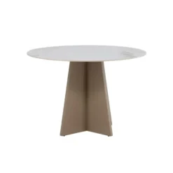 Eettafel Rond - Beige Steen - 110x110x75cm - Bootcut