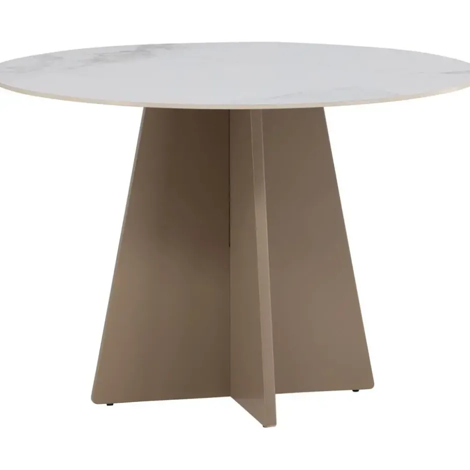 Eettafel Rond - Beige Steen - 110x110x75cm - Bootcut